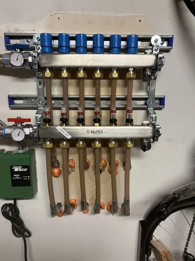 Plumber performing Gas Line Installation at a residential property in Egelston